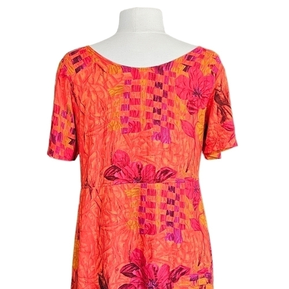 Jams World Fireflower Vintage Midi Side Slit Floral Dress Size Small - Picture 5 of 15